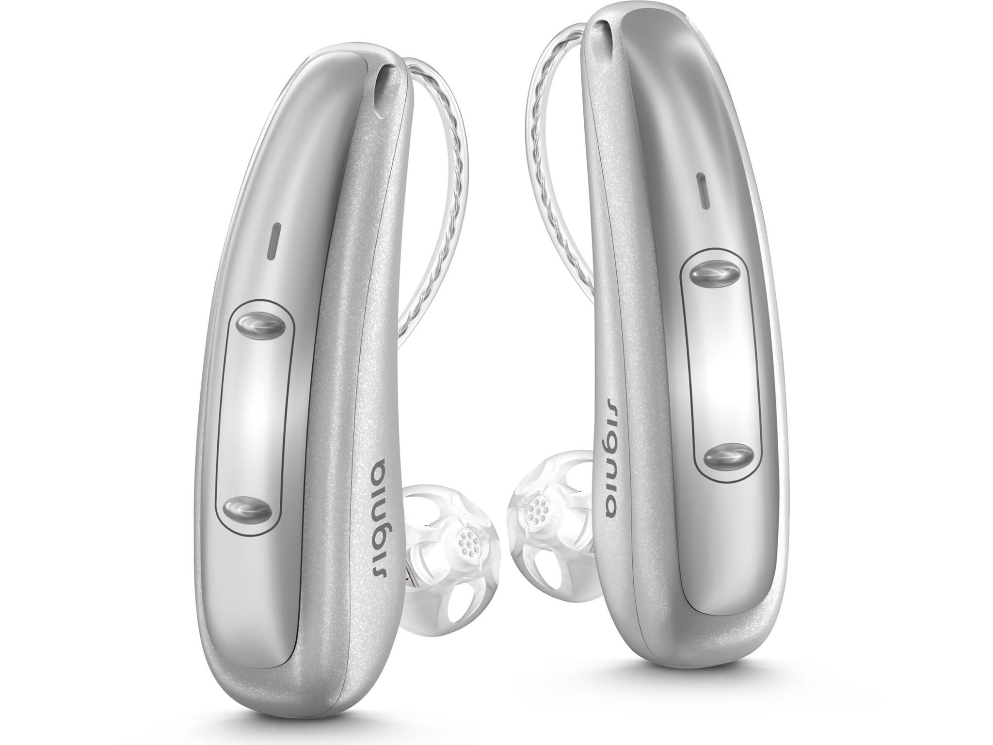 signia hearing aid with protective case