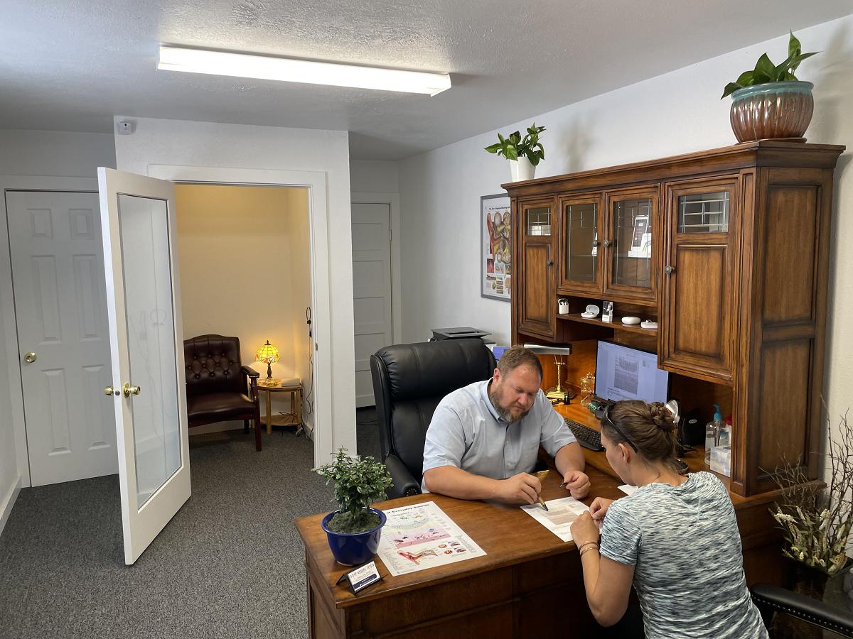 Doctor explaining Hearing Test Results